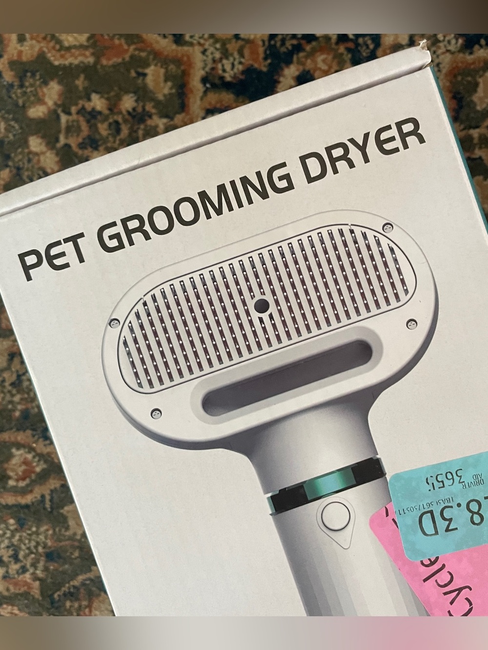 White Pet Grooming Dryer – Compact Handheld Groomer